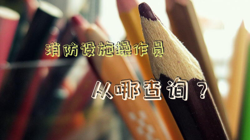 消防设施操作员从哪查询？