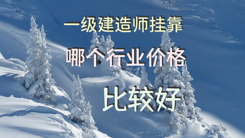 一级建造师挂靠哪个行业价格比较好？