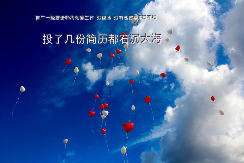 南宁一级建造师找预算工作（没经验），没有薪资要求，难不难？投了几份简历都石沉大海？